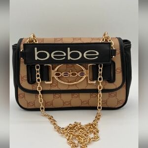 Bebe Leilani Printed Monogram Shoulder Bag